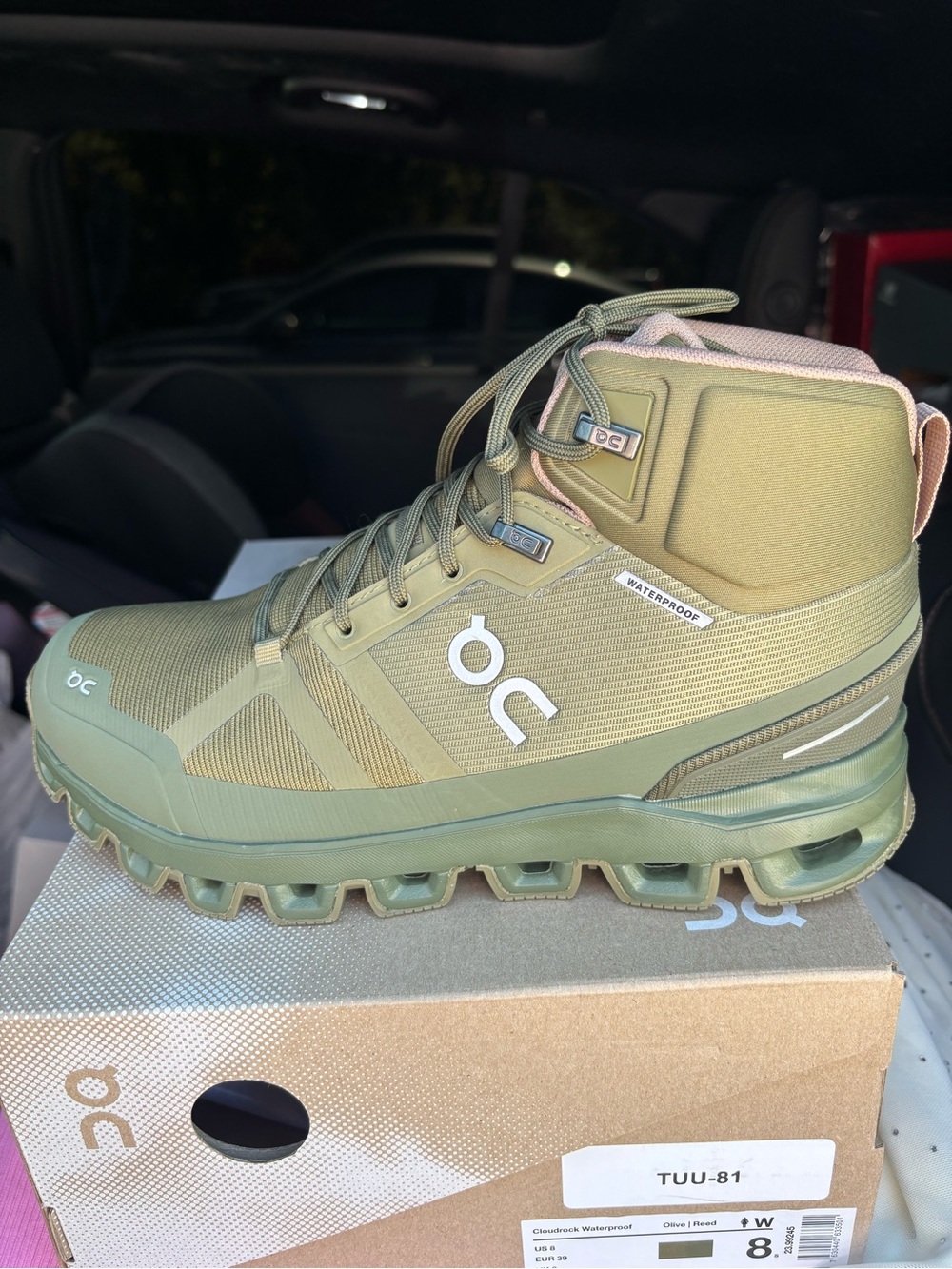 On Running Women's Olive Waterproof Cloudrock Mid Ankle Boot